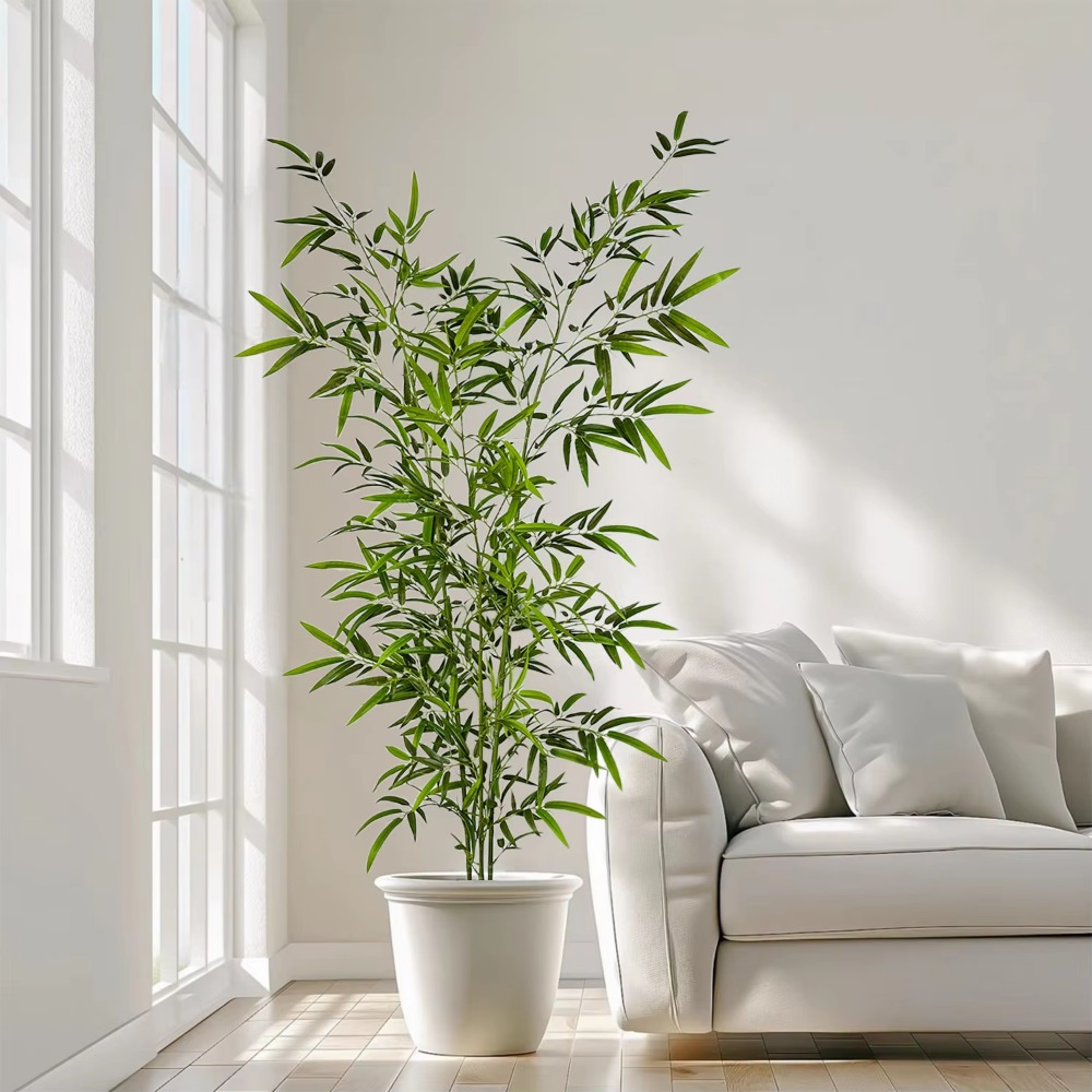 Искусственный зеленый бамбук и – обзор и цена Ficus Lyrata Tree