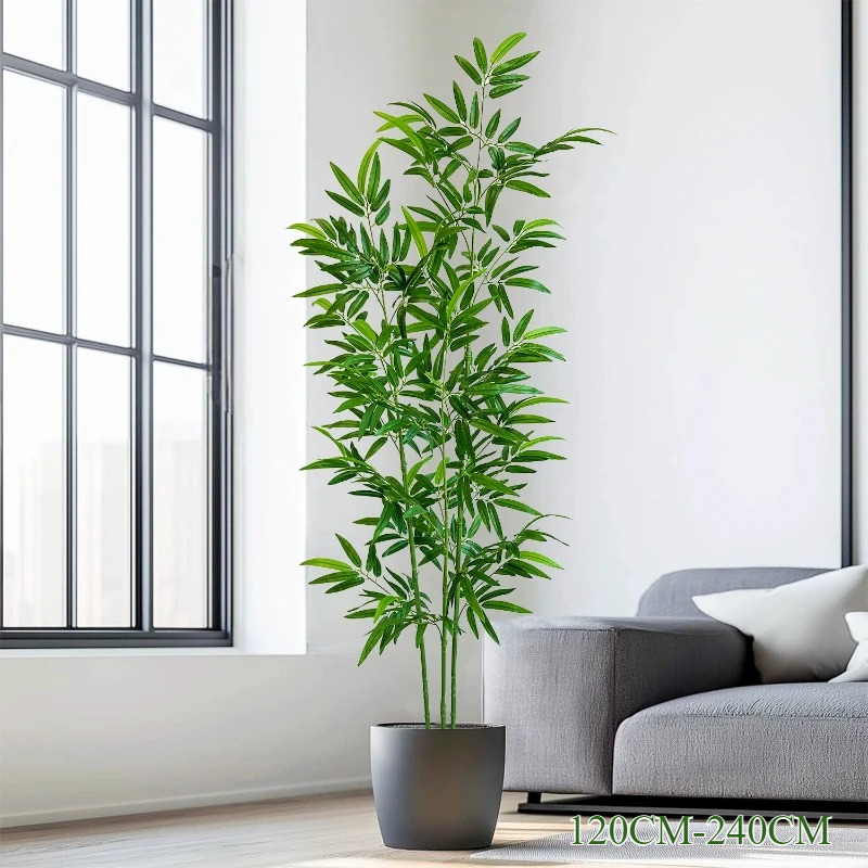 Искусственный зеленый бамбук,  – обзор и цена Ficus Lyrata Tree