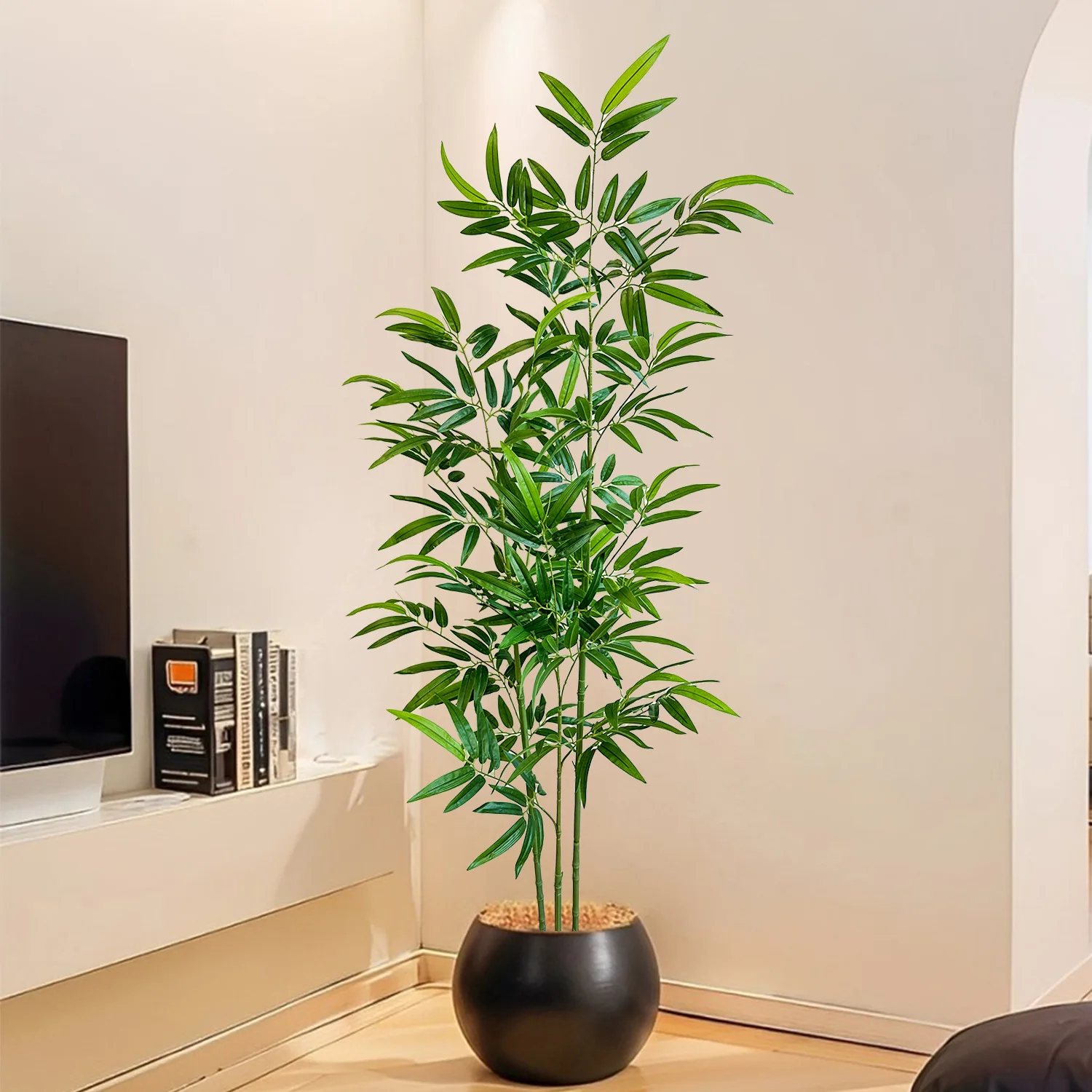 Искусственный зеленый бамбук,  – обзор и цена Ficus Lyrata Tree
